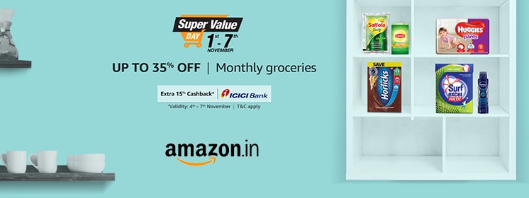 Super Value Day At Amazon Pantry - Upto 50% Off On Monthly Groceries