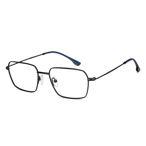 Gunmetal Full Rim Rectangle Eyeglasses