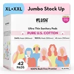 Plush Ultra-Thin Sanitary Pads (42 Pcs)